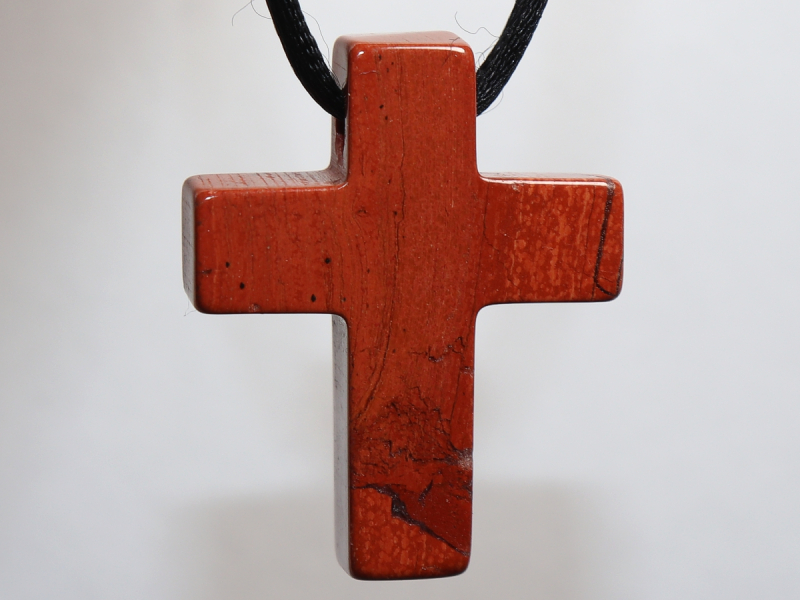 roter Jaspis mit Band oder Silber 925