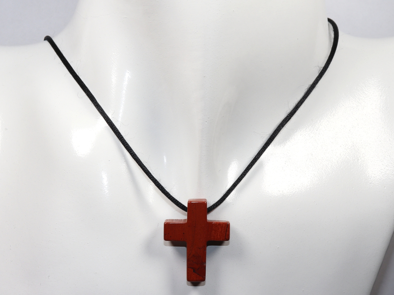 roter Jaspis mit Band oder Silber 925