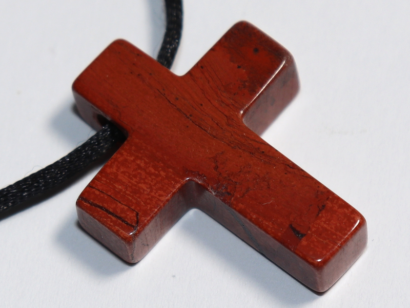 roter Jaspis mit Band oder Silber 925