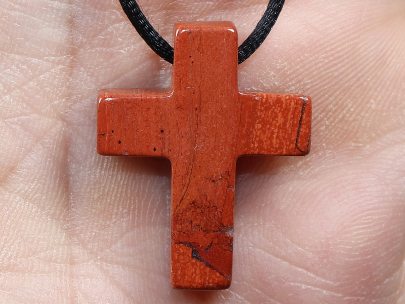 roter Jaspis mit Band oder Silber 925