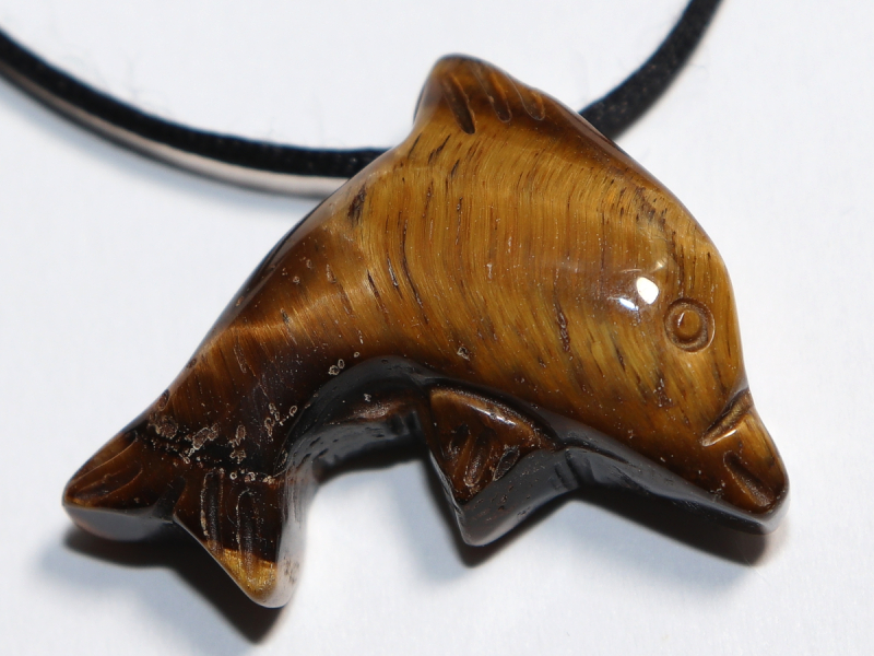 Tigerauge mit Band oder Silber 925