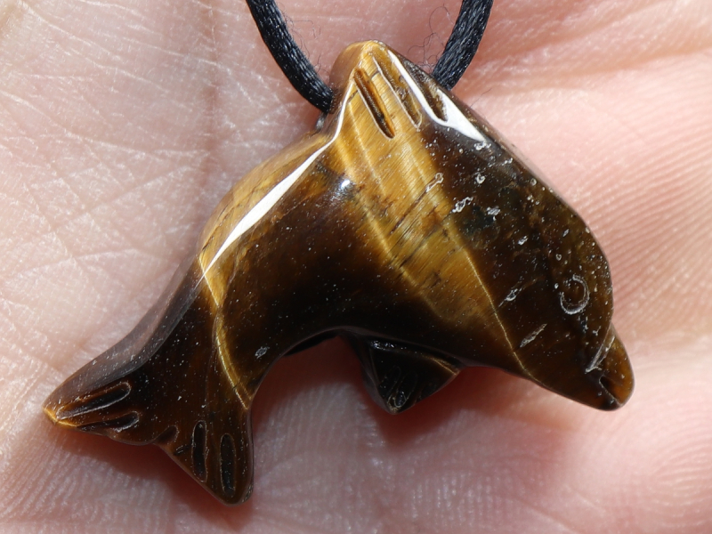 Tigerauge mit Band oder Silber 925