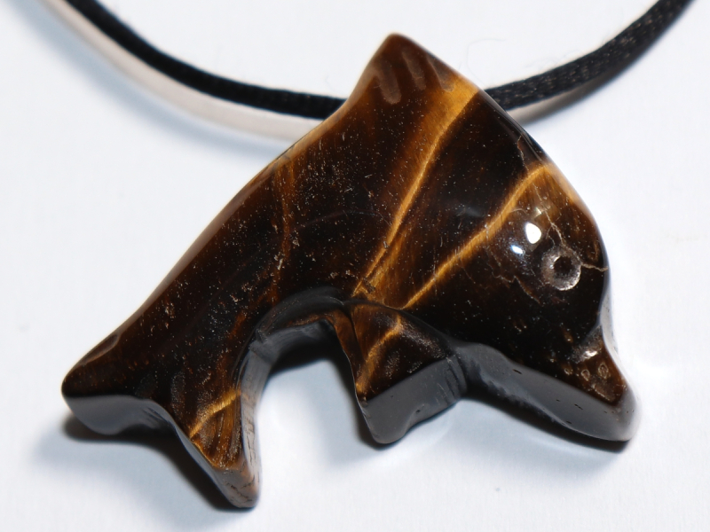 Tigerauge mit Band oder Silber 925