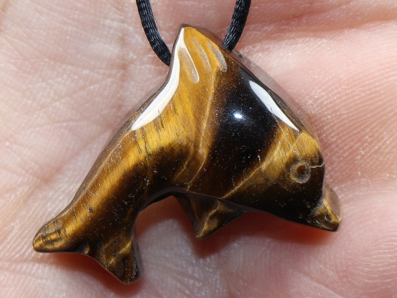 Tigerauge mit Band oder Silber 925