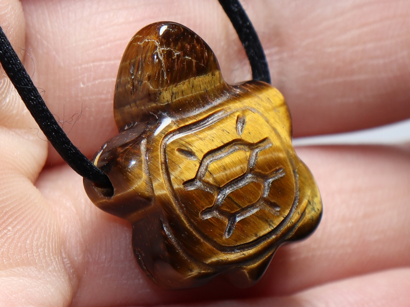 Tigerauge mit Band oder Silber 925