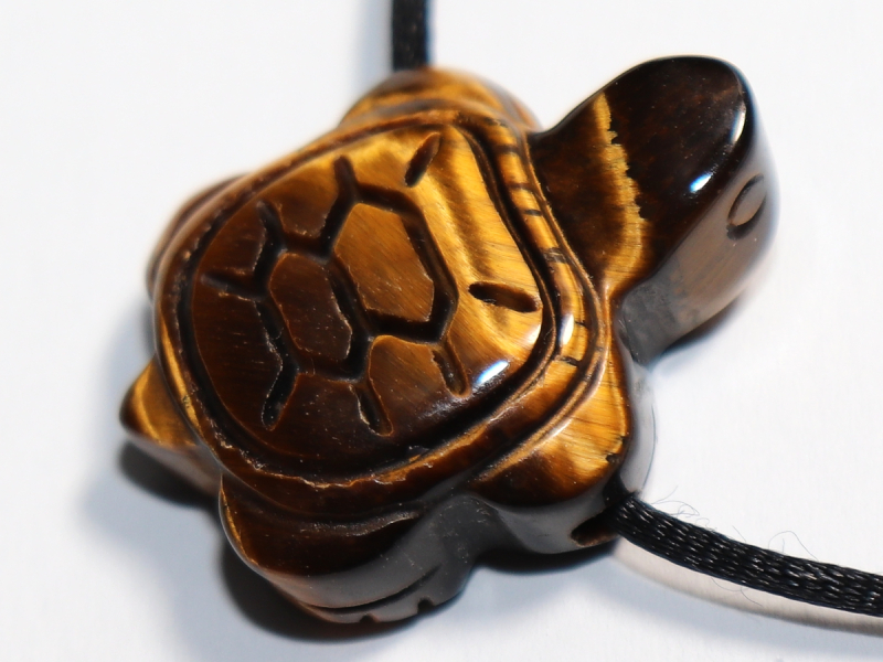 Tigerauge mit Band oder Silber 925