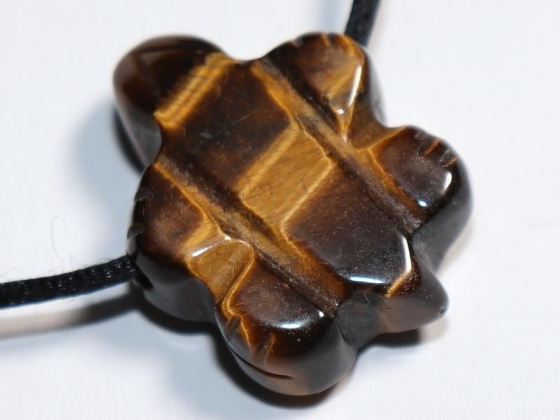 Tigerauge mit Band oder Silber 925