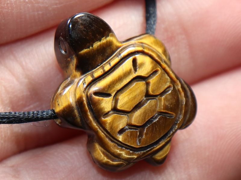 Tigerauge mit Band oder Silber 925