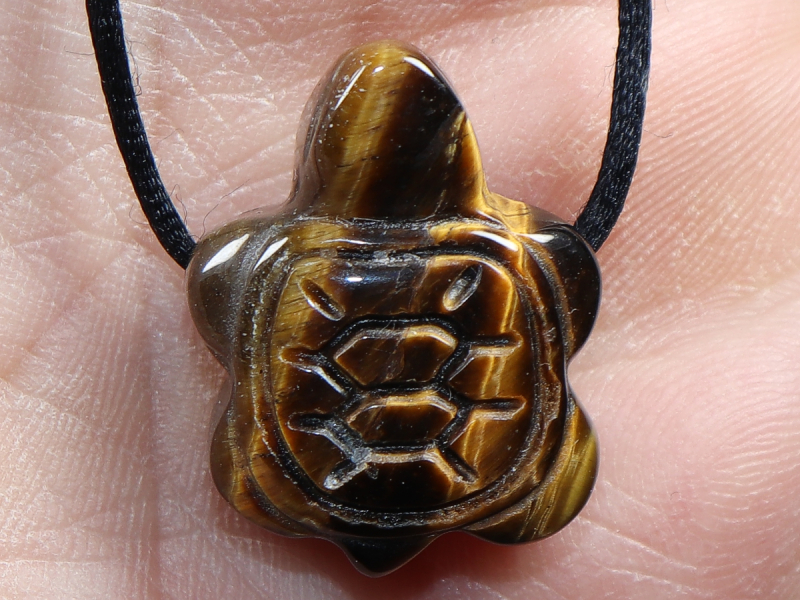 Tigerauge mit Band oder Silber 925