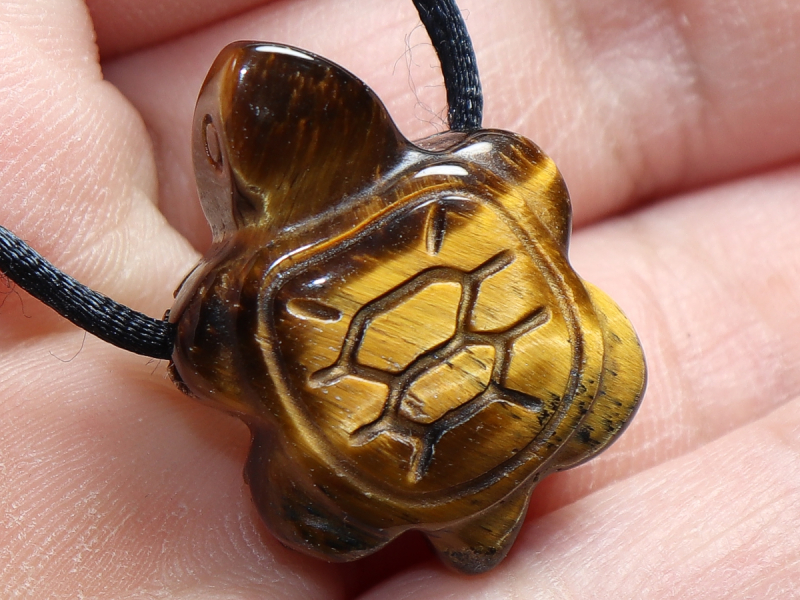 Tigerauge mit Band oder Silber 925