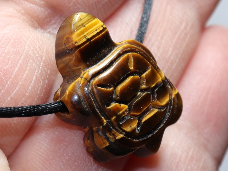 Tigerauge mit Band oder Silber 925