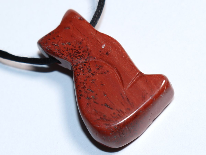 roter Jaspis mit Band oder Silber 925