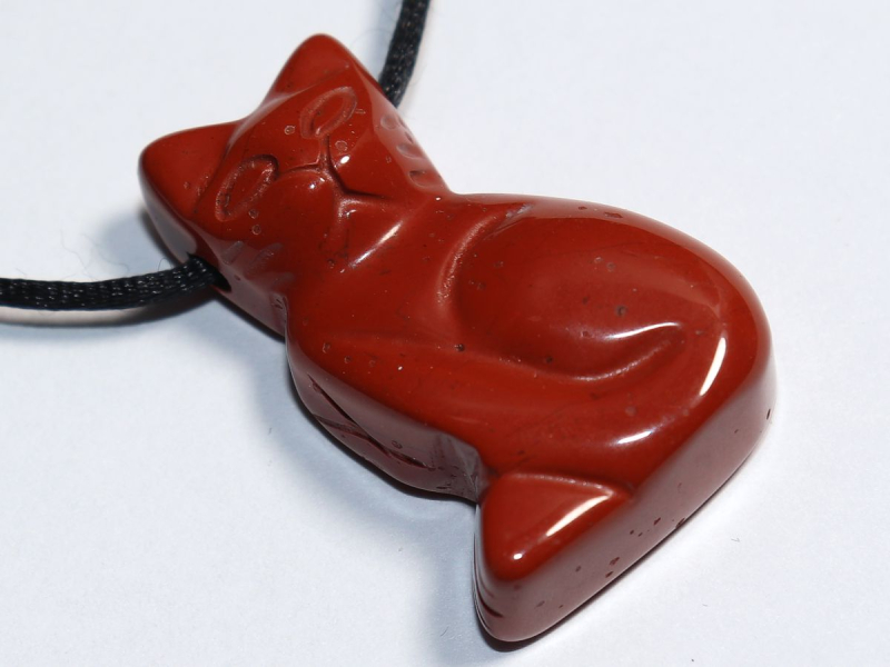 roter Jaspis mit Band oder Silber 925