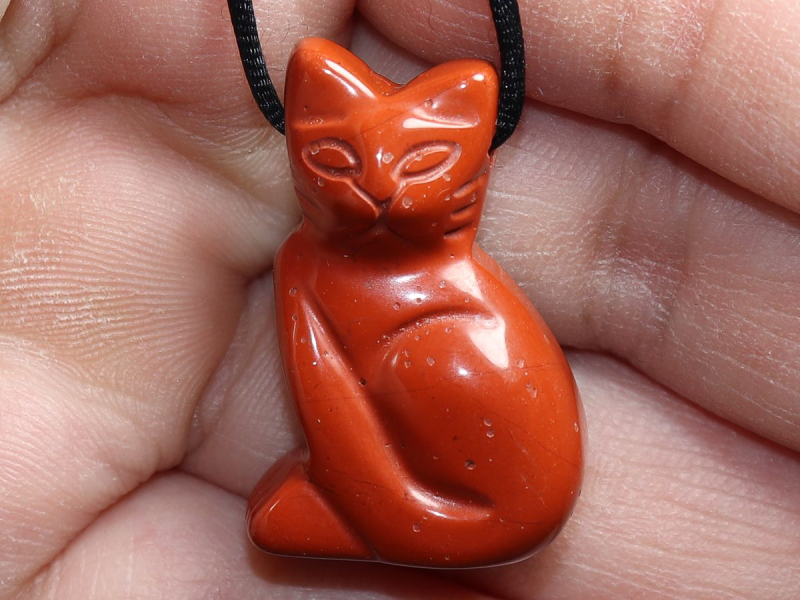 roter Jaspis mit Band oder Silber 925