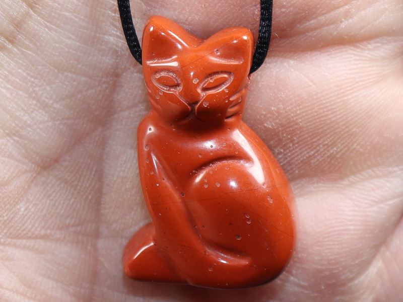 roter Jaspis mit Band oder Silber 925