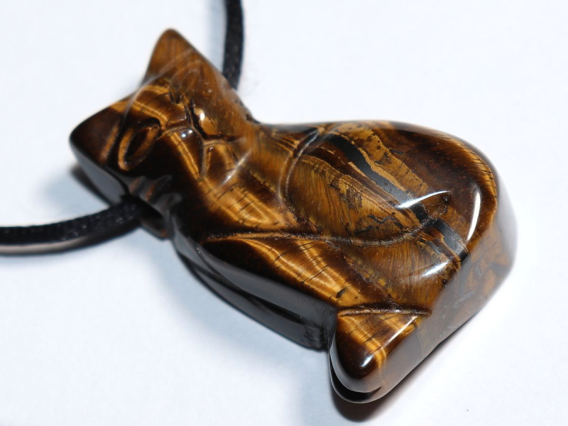 Tigerauge mit Band oder Silber 925