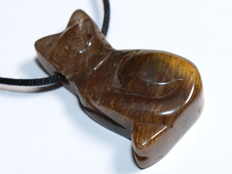 Tigerauge mit Band oder Silber 925