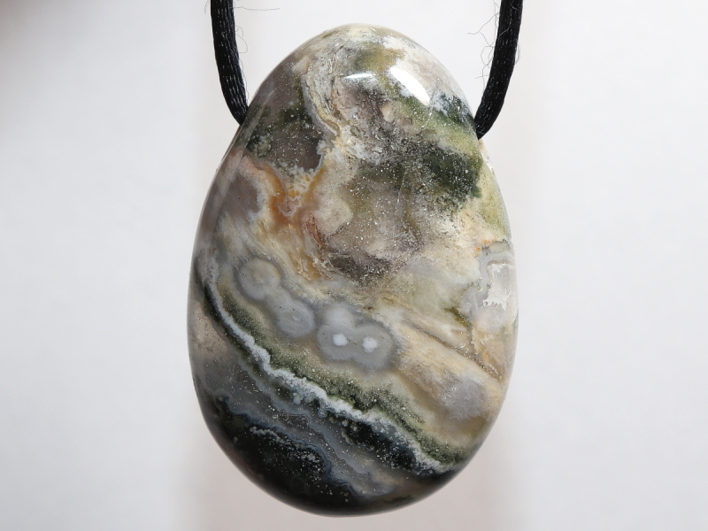 Ozeanjaspis mit Band oder Silber 925