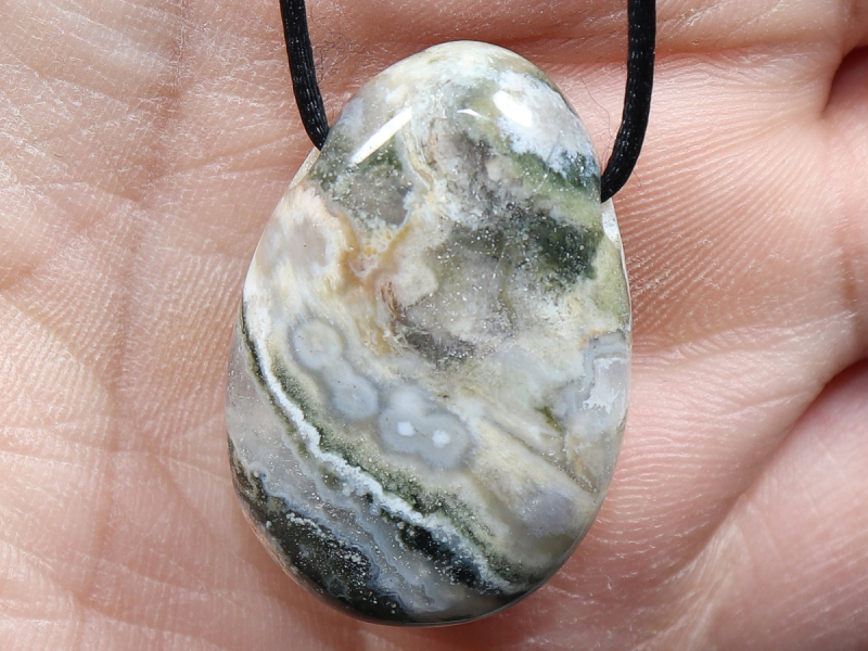 Ozeanjaspis mit Band oder Silber 925