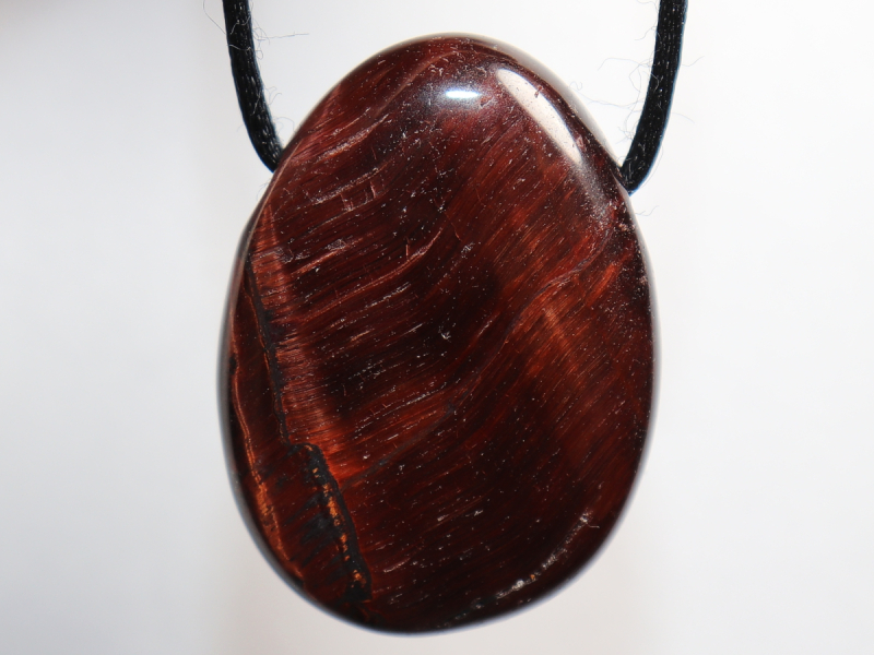 rotes Tigerauge mit Band oder Silber 925