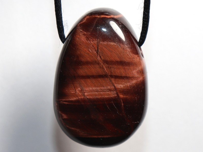 rotes Tigerauge mit Band oder Silber 925