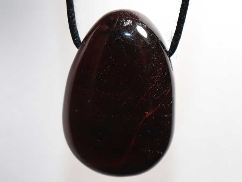 rotes Tigerauge mit Band oder Silber 925