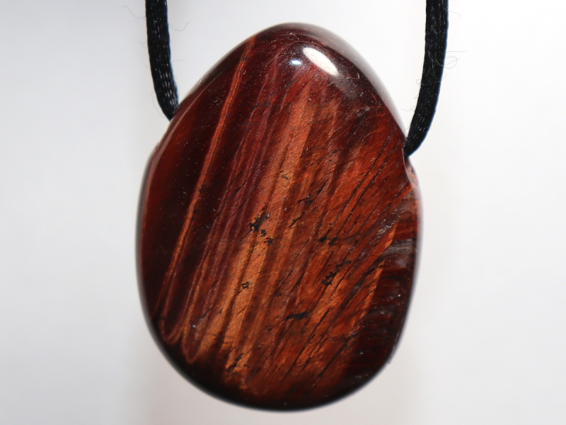 rotes Tigerauge mit Band oder Silber 925