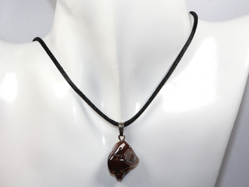 Feuerachat mit Band oder Silber 925