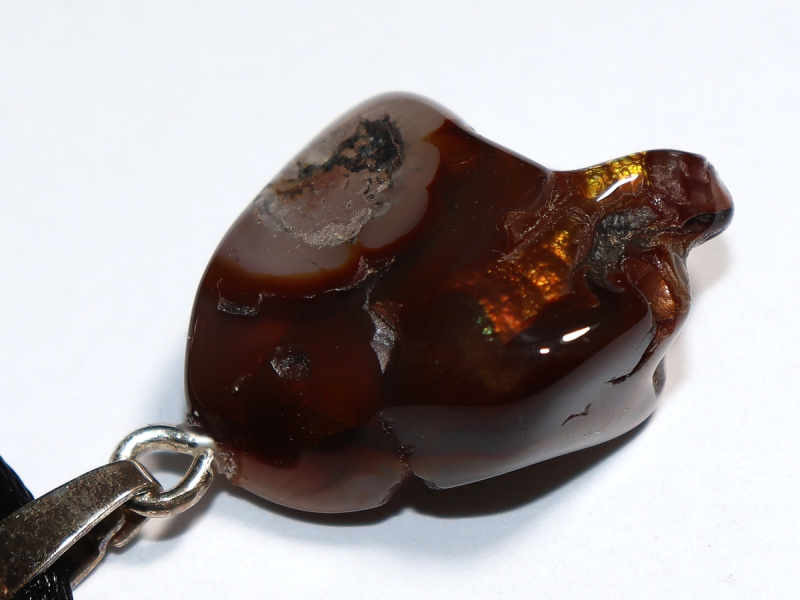 Feuerachat mit Band oder Silber 925