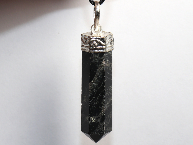 black tourmaline (Schorl) with cord or silver 925