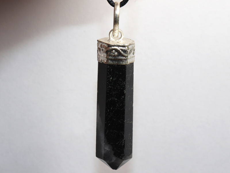 black tourmaline (Schorl) with cord or silver 925