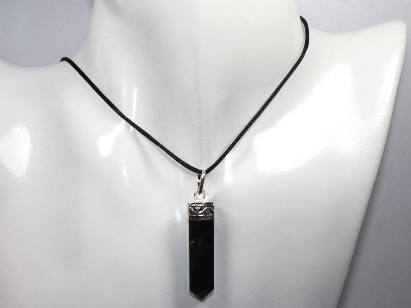 black tourmaline (Schorl) with cord or silver 925