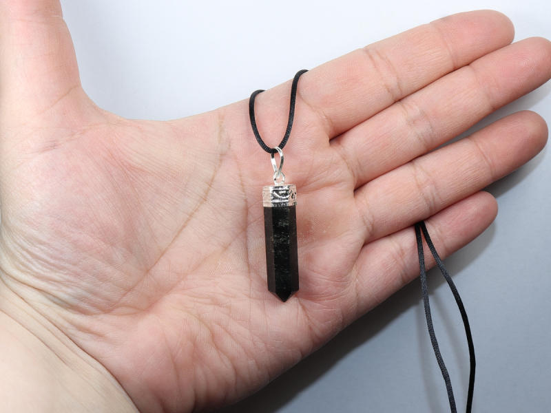 black tourmaline (Schorl) with cord or silver 925