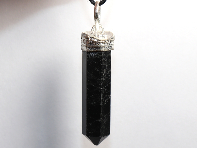 black tourmaline (Schorl) with cord or silver 925