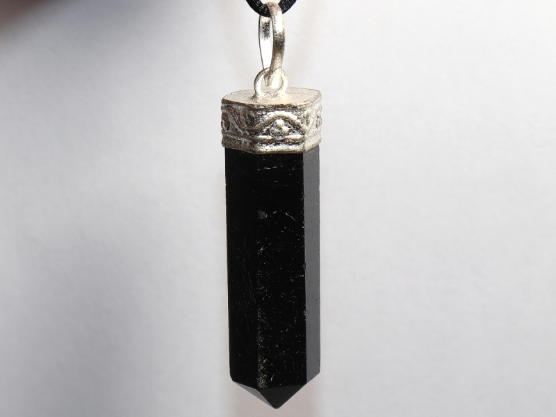 black tourmaline (Schorl) with cord or silver 925