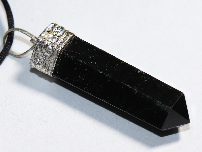 black tourmaline (Schorl) with cord or silver 925