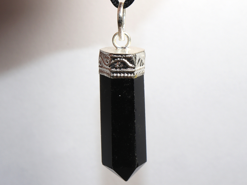 black tourmaline (Schorl) with cord or silver 925