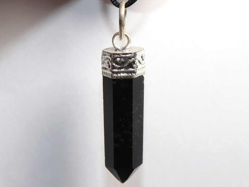 black tourmaline (Schorl) with cord or silver 925