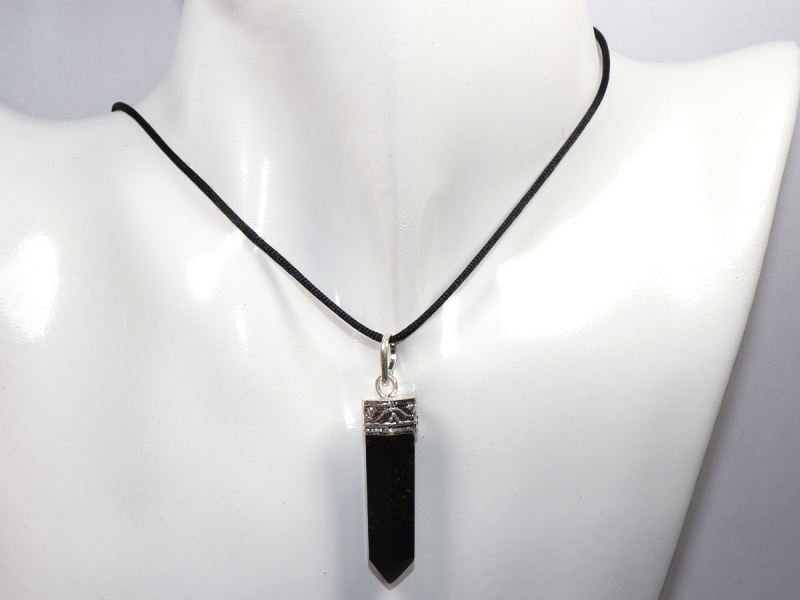 black tourmaline (Schorl) with cord or silver 925