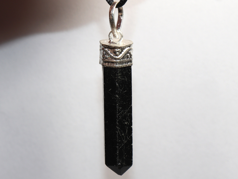 black tourmaline (Schorl) with cord or silver 925