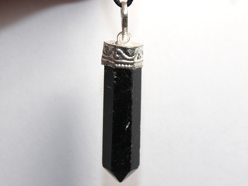 black tourmaline (Schorl) with cord or silver 925