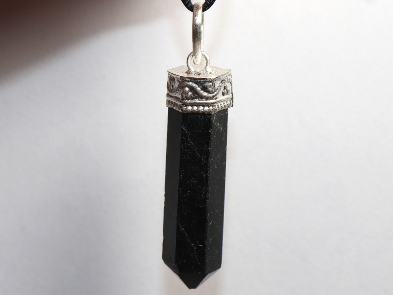 black tourmaline (Schorl) with cord or silver 925