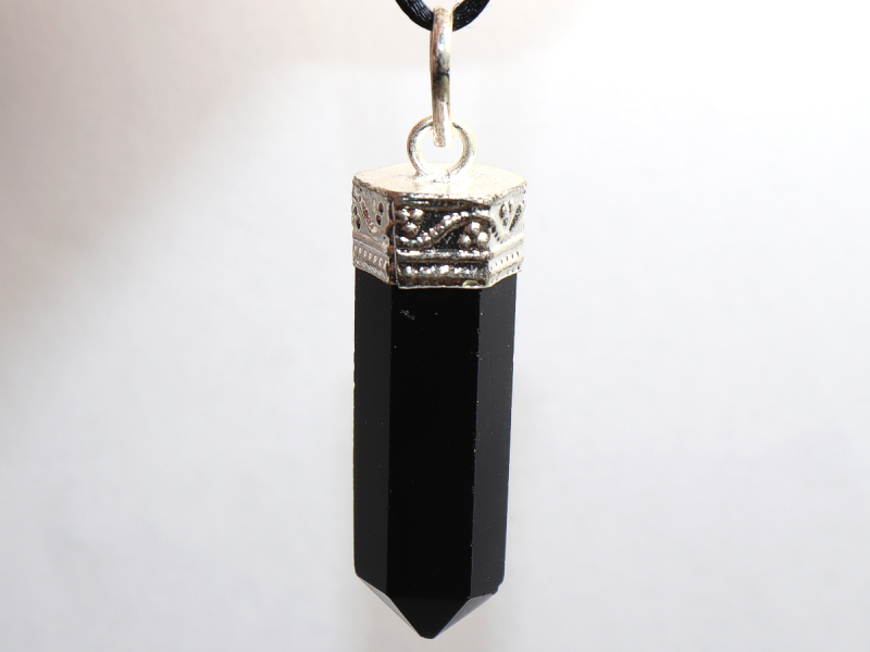 black tourmaline (Schorl) with cord or silver 925