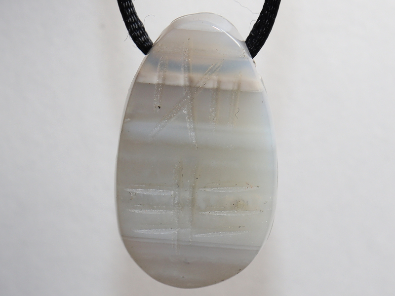 agate with cord or silver 925