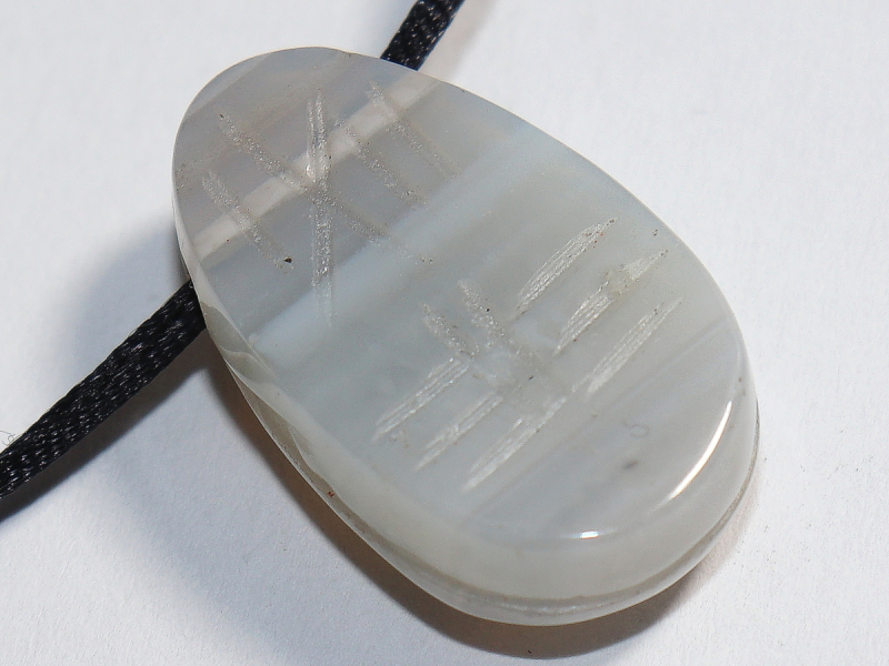agate with cord or silver 925