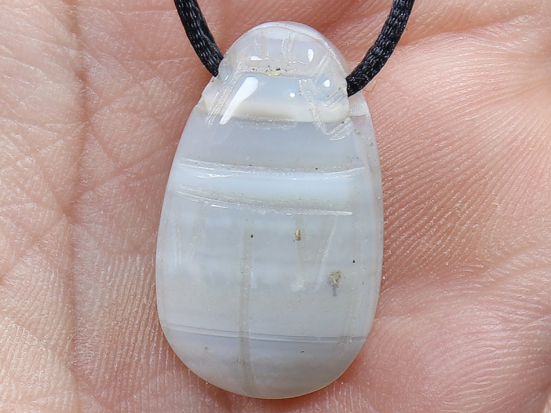 agate with cord or silver 925