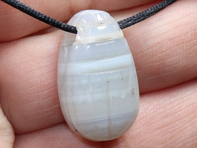 agate with cord or silver 925