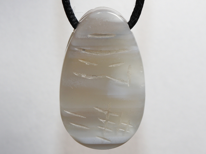agate with cord or silver 925