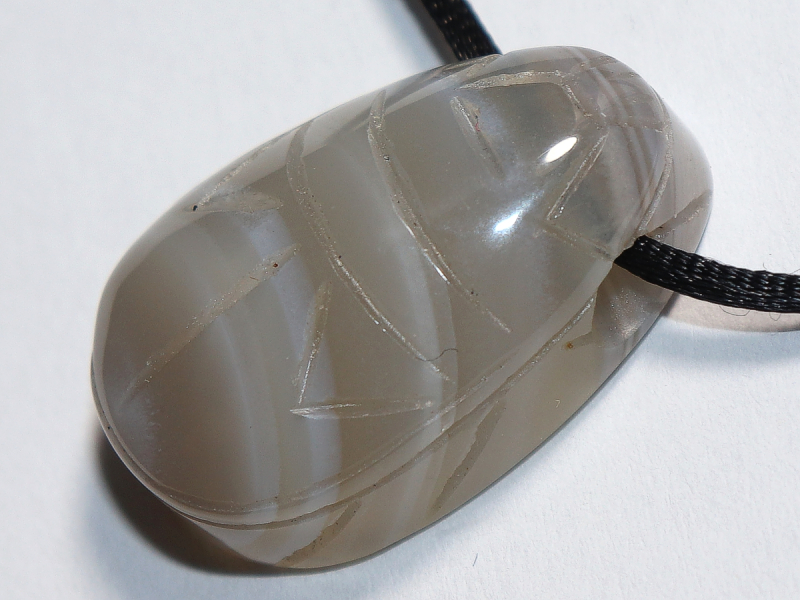 agate with cord or silver 925