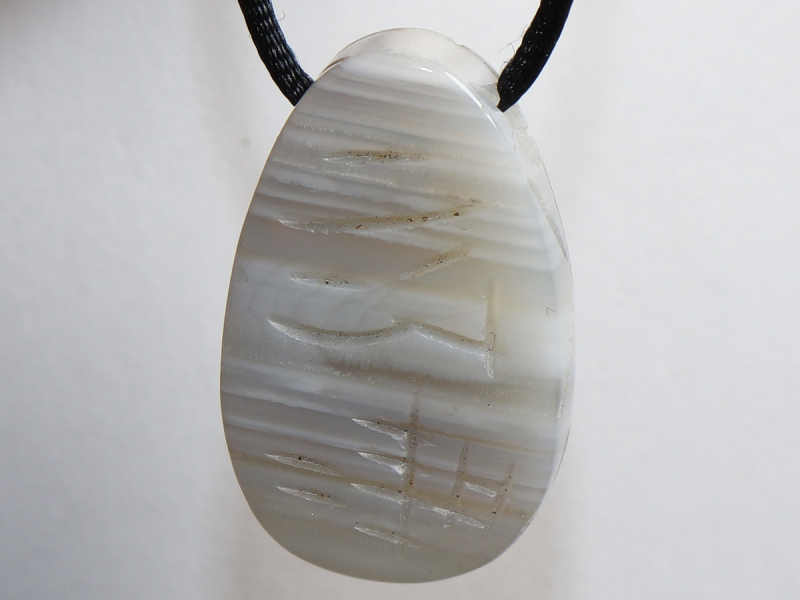 agate with cord or silver 925